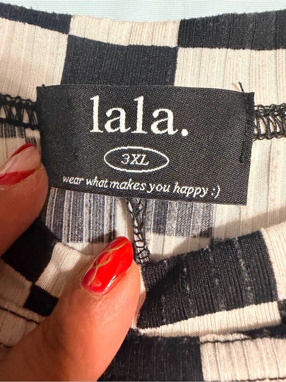lala. Striped Top and short set in Black and white